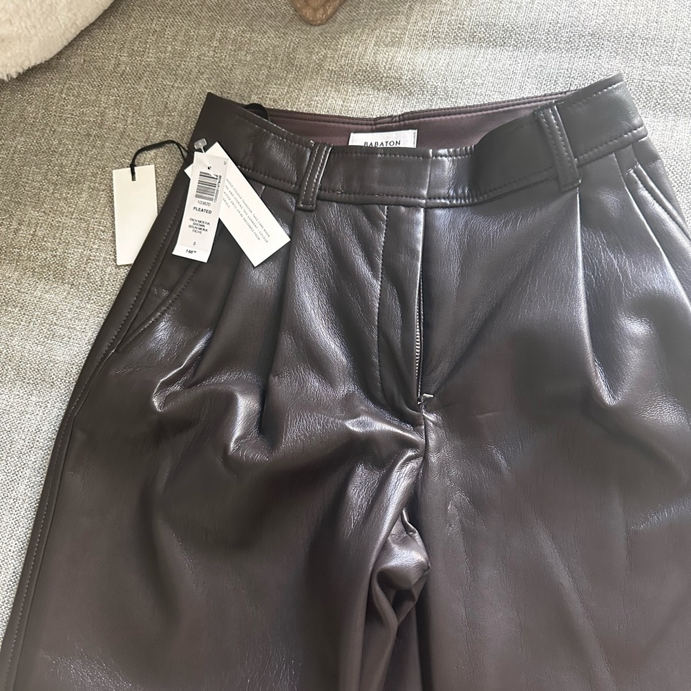 Babaton Brown Leather pants